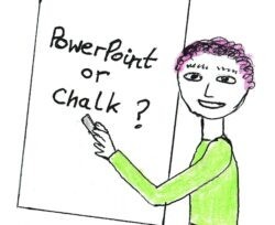 Alternatives to PowerPoint include Chalk and Talk